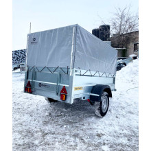 Автомобильный самосвальный оцинкованный прицеп Партнёр "BUSINESS" размер 2.5х1.3м. высокий Борт 500мм