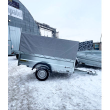 Автомобильный самосвальный оцинкованный прицеп Партнёр "BUSINESS" размер 2.2х1.3м. высокий Борт 500 мм