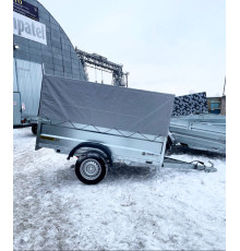 Автомобильный самосвальный оцинкованный прицеп Партнёр "BUSINESS" размер 2.2х1.3м. высокий Борт 500 мм