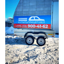 Автомобильный самосвальный оцинкованный прицеп Партнёр "BUSINESS" размер 2.5х1.5м. Борт 315мм ДВУХОСНЫЙ