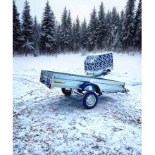 Автомобильный самосвальный оцинкованный прицеп Партнёр "BUSINESS" размер 2.7х1.5м. Борт 315мм рессора TR