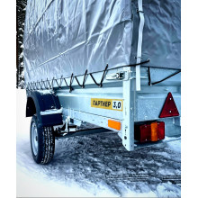 Автомобильный самосвальный оцинкованный прицеп Партнёр "BUSINESS" размер 3.25х1.5м. Борт 315мм рессора TR