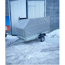Автомобильный самосвальный оцинкованный прицеп Партнёр "BUSINESS" размер 3.0х1.5м. Борт 315мм рессора TR