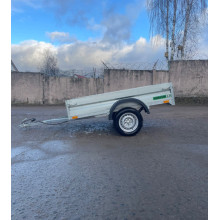 Автомобильный самосвальный оцинкованный прицеп Новатор "PROFI" размер 2.0х1.25м. Борт 315мм
