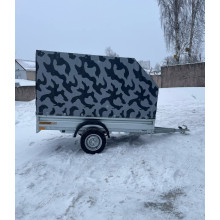 Автомобильный самосвальный оцинкованный прицеп Партнёр "BUSINESS" размер 2.5х1.5м. Борт 315мм Рессора TR