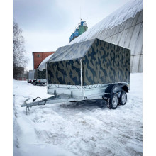 Автомобильный самосвальный оцинкованный прицеп Партнёр "BUSINESS" размер 3.25х1.5м. Борт 315мм ДВУХОСНЫЙ