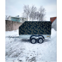 Автомобильный самосвальный оцинкованный прицеп Партнёр "BUSINESS" размер 3.0х1.5м. Борт 315мм ДВУХОСНЫЙ